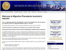 Tablet Screenshot of migrationprecedents.com.au
